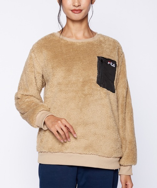 FILA(フィラ)の「エアーシャギー クルーネック トップス(その他トップス・レディース・カーキ/ベージュ/ネイビー/ブラック/キャメル・MEDIUM/LARGE/X-LARGE)」の7枚目の写真