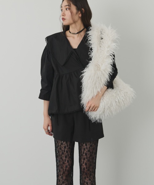 paravion（パラビオン）の「ファーバッグ（トートバッグ・レディース・ブラック/ホワイト・FREE）」の10枚目の写真