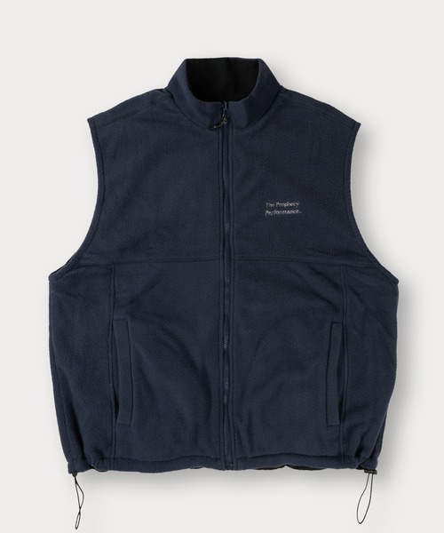 ヴィンテージ　ベスト　フリースベスト　リバーシブル　刺繍　フルジップ　L VT3 古着通販古着 オーバーサイズ リバーシブル フリースベスト ベスト