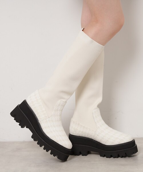 ロングブーツ ポインテッドトゥカバーロングブーツ｜WOMEN｜250HAC55-605K