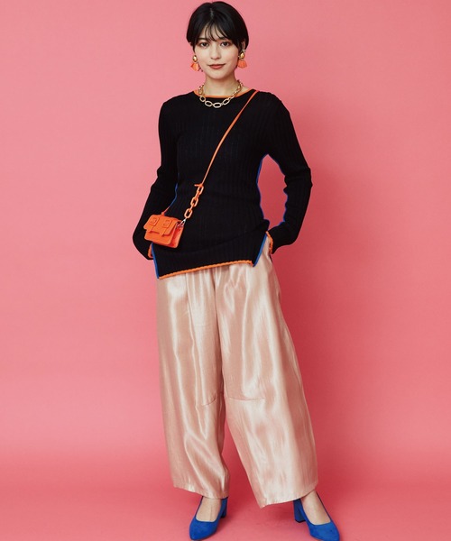 JETSET SOLO PLUS （ジェットセットソロプラス）の「【FONT LAB】カラーラインリブニット（ニット/セーター・レディース・オフホワイト/グレー/ブラック・FREE）」の5枚目の写真