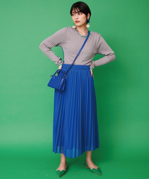 JETSET SOLO PLUS （ジェットセットソロプラス）の「【FONT LAB】カラーラインリブニット（ニット/セーター・レディース・オフホワイト/グレー/ブラック・FREE）」の12枚目の写真