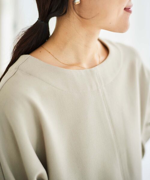 le.coeur blanc（ルクールブラン）の「裏起毛ストレッチドルマンプルオーバー（Tシャツ/カットソー・レディース・オレンジ/グレイッシュベージュ/ブラック・38）」の8枚目の写真