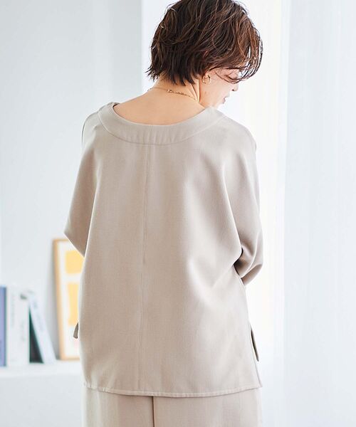 le.coeur blanc（ルクールブラン）の「裏起毛ストレッチドルマンプルオーバー（Tシャツ/カットソー・レディース・オレンジ/グレイッシュベージュ/ブラック・38）」の12枚目の写真