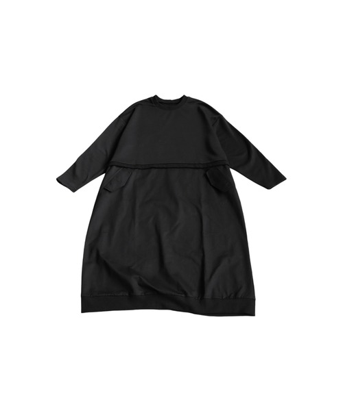 antiqua(アンティカ)の「ドッキングロングスリーブワンピース(ワンピース・レディース・杢グレー/ブラック・ONESIZE)」の18枚目の写真