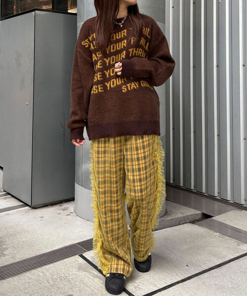 CIAOPANIC(チャオパニック)の「チュールレイヤードチェックパンツ(その他パンツ・レディース・レッド/オフホワイト/イエロー・ONE SIZE)」の8枚目の写真