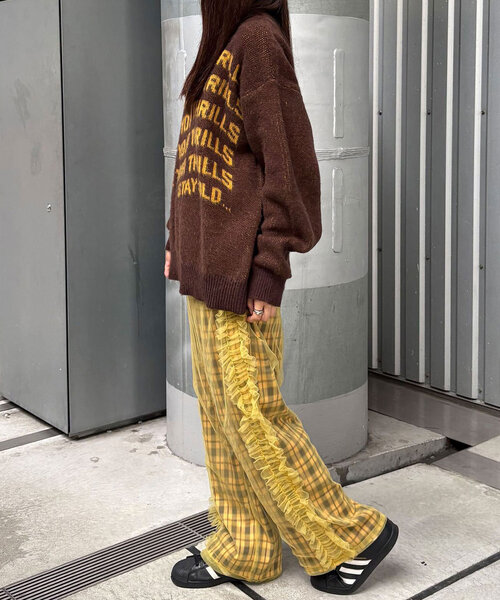 CIAOPANIC(チャオパニック)の「チュールレイヤードチェックパンツ(その他パンツ・レディース・レッド/オフホワイト/イエロー・ONE SIZE)」の9枚目の写真