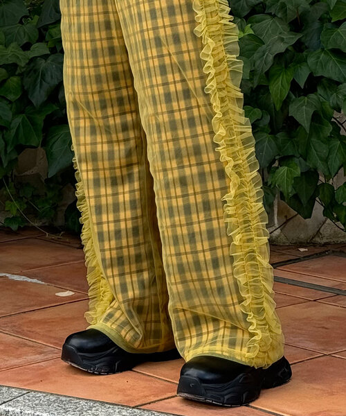 CIAOPANIC(チャオパニック)の「チュールレイヤードチェックパンツ(その他パンツ・レディース・レッド/オフホワイト/イエロー・ONE SIZE)」の14枚目の写真