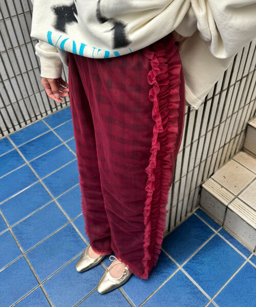 CIAOPANIC(チャオパニック)の「チュールレイヤードチェックパンツ(その他パンツ・レディース・レッド/オフホワイト/イエロー・ONE SIZE)」の21枚目の写真