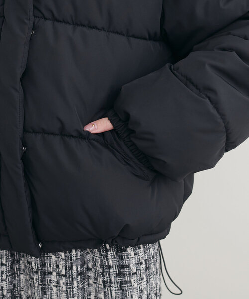 natural couture（ナチュラルクチュール）の「フード中綿ジャケット（ダウンジャケット/コート・レディース・ミント/グレイッシュベージュ/ブラック/オフホワイト・FREE）」の14枚目の写真