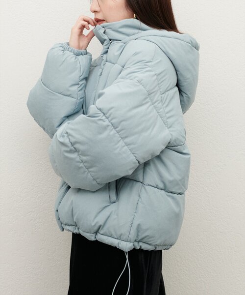 ナチュラル ブー✨ ダウンジャケット natural couture（ナチュラルクチュール）の「フード中綿ジャケット