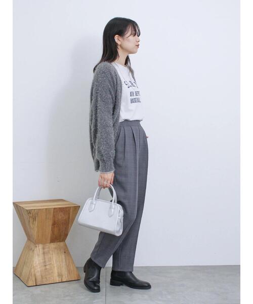 Samansa Mos2 blue（サマンサモスモスブルー）の「メランジフェザーVカーディガン（カーディガン/ボレロ・レディース・チャコールグレー/キナリ/サックスブルー・F）」の12枚目の写真