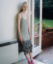 【leinwande】Hand Fringe Knit Dress