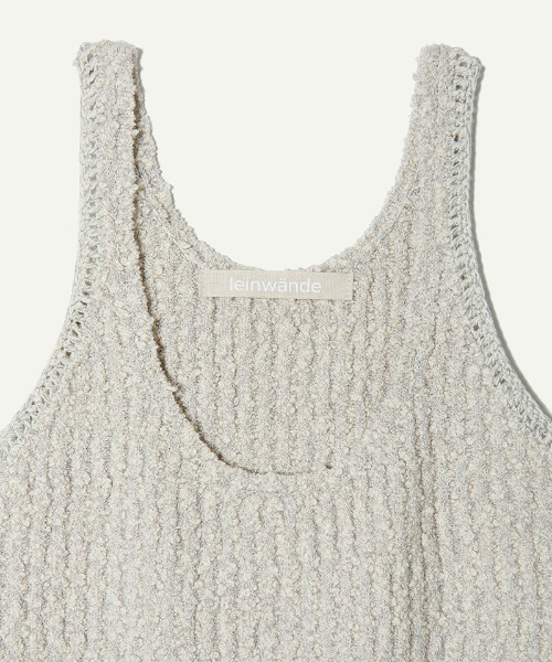 leinwande（ラインヴァンド）の「【leinwande】Hand Fringe Knit Dress（ワンピース・レディース・グレー/ブラック・ONE SIZE）」の5枚目の写真