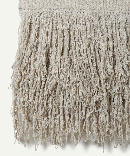 leinwande（ラインヴァンド）の「【leinwande】Hand Fringe Knit Dress（ワンピース・レディース・グレー/ブラック・ONE SIZE）」の6枚目の写真