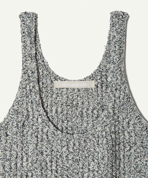 leinwande（ラインヴァンド）の「【leinwande】Hand Fringe Knit Dress（ワンピース・レディース・グレー/ブラック・ONE SIZE）」の7枚目の写真
