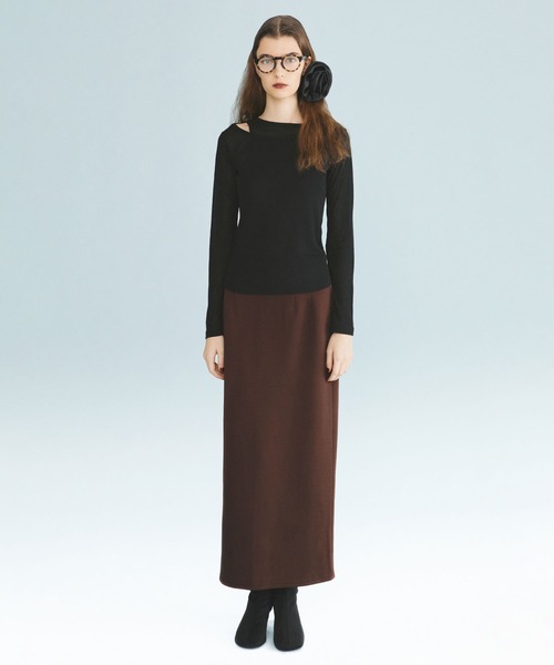 kiehtova(キエトヴァ)の「【kiehtova】CUT TIGHT SKIRT KTWR6(スカート・レディース・ブラック/ブラウン/グレー・FREE)」の8枚目の写真