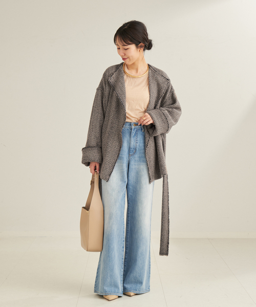 plage（プラージュ）の「HERRINGBONE TWEED ブルゾン（ブルゾン・レディース・ブラウン・FREE）」の2枚目の写真