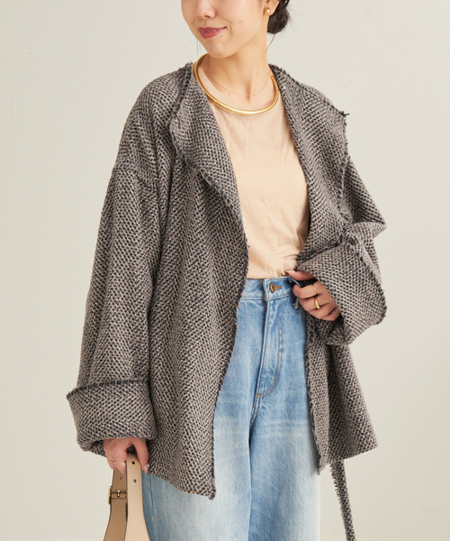 plage（プラージュ）の「HERRINGBONE TWEED ブルゾン（ブルゾン・レディース・ブラウン・FREE）」の7枚目の写真