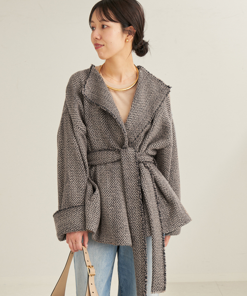 plage（プラージュ）の「HERRINGBONE TWEED ブルゾン（ブルゾン・レディース・ブラウン・FREE）」の11枚目の写真