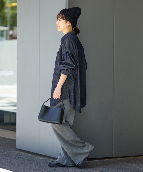 JOURNAL STANDARD(ジャーナルスタンダード)の「《追加4》ライトオンスデニムシャツ(シャツ/ブラウス・レディース・ネイビー/ブルー系その他・FREE)」の5枚目の写真