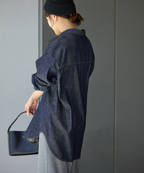 JOURNAL STANDARD(ジャーナルスタンダード)の「《追加4》ライトオンスデニムシャツ(シャツ/ブラウス・レディース・ネイビー/ブルー系その他・FREE)」の7枚目の写真
