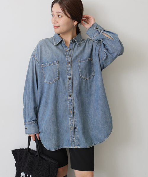 JOURNAL STANDARD(ジャーナルスタンダード)の「《追加4》ライトオンスデニムシャツ(シャツ/ブラウス・レディース・ネイビー/ブルー系その他・FREE)」の21枚目の写真