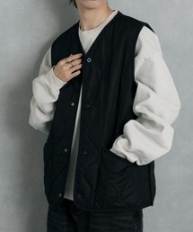 TAION（タイオン）の「【TAION】MILITARY V NECK SNAP BUTTON DOWN VEST TAION-001B2ML-1（ダウンベスト）」