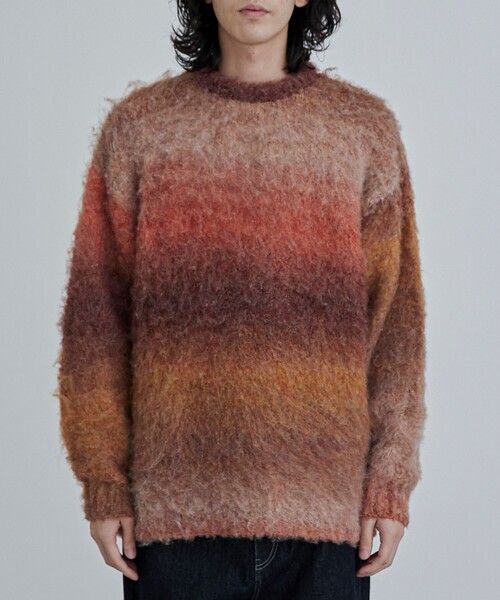 coen(コーエン)の「TOWNCRAFT(タウンクラフト)別注グラデーションシャギーニット(ニット/セーター・メンズ・ダークグレー/オレンジ・M/L)」の15枚目の写真