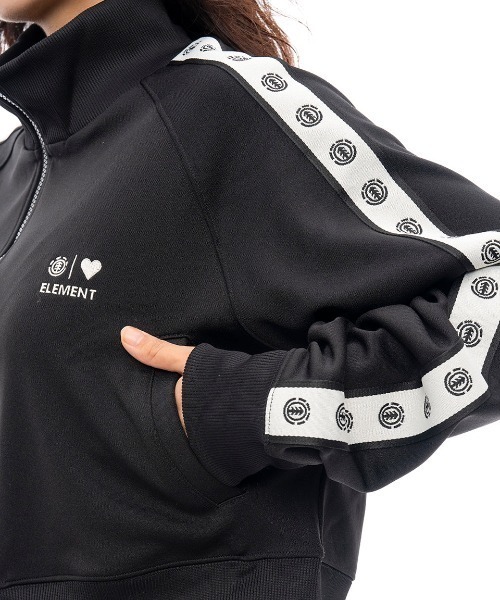 ELEMENT eden(エレメントエデン)の「ELEMENT レディース TRACK LOGO JACKET WO ジャケット/エレメントロゴスリーブラインジップアップジャケット(その他アウター・レディース・ブラック/ナチュラル・MEDIUM)」の14枚目の写真