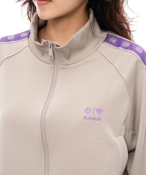 ELEMENT eden(エレメントエデン)の「ELEMENT レディース TRACK LOGO JACKET WO ジャケット/エレメントロゴスリーブラインジップアップジャケット(その他アウター・レディース・ブラック/ナチュラル・MEDIUM)」の8枚目の写真