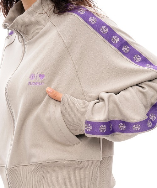 ELEMENT eden(エレメントエデン)の「ELEMENT レディース TRACK LOGO JACKET WO ジャケット/エレメントロゴスリーブラインジップアップジャケット(その他アウター・レディース・ブラック/ナチュラル・MEDIUM)」の5枚目の写真