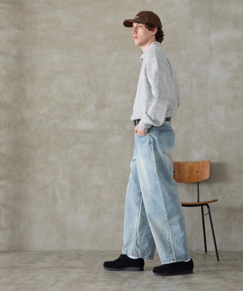 coca(coca)(コカ)の「モヘヤ風ポロネックニットトップス(ニット/セーター・メンズ・チャコール/ライトグレー・L/XL/M)」の6枚目の写真