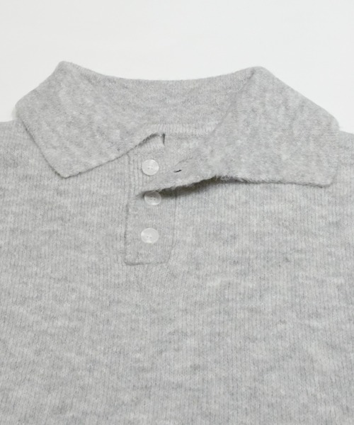 coca(coca)(コカ)の「モヘヤ風ポロネックニットトップス(ニット/セーター・メンズ・チャコール/ライトグレー・L/XL/M)」の12枚目の写真