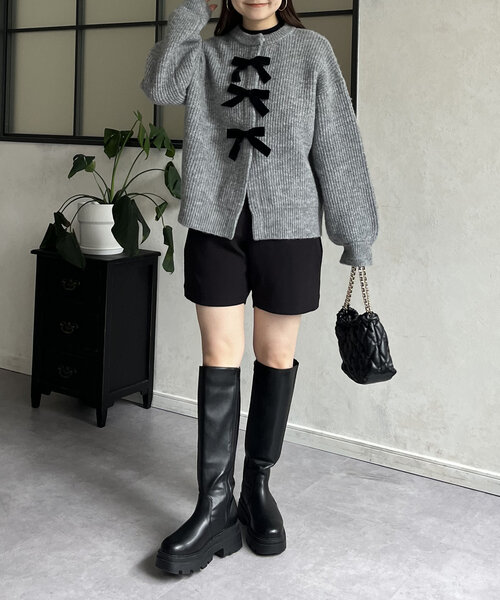 新品✨️prose verse プロズヴェール 前後2wayリボンカーディガン 前後2wayリボンカーディガン（カーディガン/ボレロ）｜prose verse