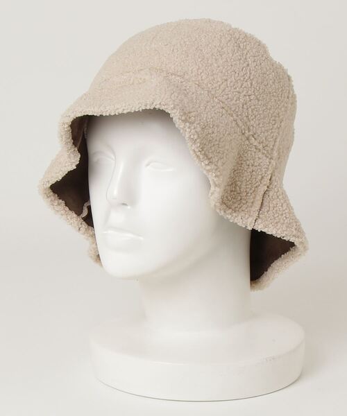 Minnetonka（ミネトンカ）の「【MINNETONKA/ミネトンカ】SUEDE BOA REVERSIBLE BUCKET HAT スエードボアリバーシブルハット（ハット・レディース・ブラウン/グリーン/アイボリー・FREE）」の7枚目の写真