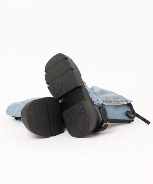 shoes365(シューズスリーシックスファイヴ)の「【shoes365】ブリティッシュスタイル厚底ブーツ(ブーツ・レディース・ブルー/ブラック/グリーン・22.5cm/23.0cm/23.5cm/24.0cm/24.5cm/25.0cm)」の5枚目の写真
