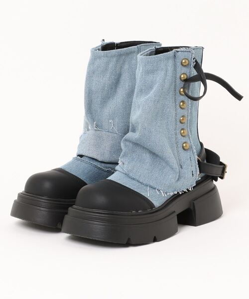 YAso ブーツ・トップス セール】【shoes365】ブリティッシュスタイル厚底ブーツ（ブーツ