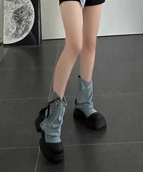 shoes365(シューズスリーシックスファイヴ)の「【shoes365】ブリティッシュスタイル厚底ブーツ(ブーツ・レディース・ブルー/ブラック/グリーン・22.5cm/23.0cm/23.5cm/24.0cm/24.5cm/25.0cm)」の16枚目の写真