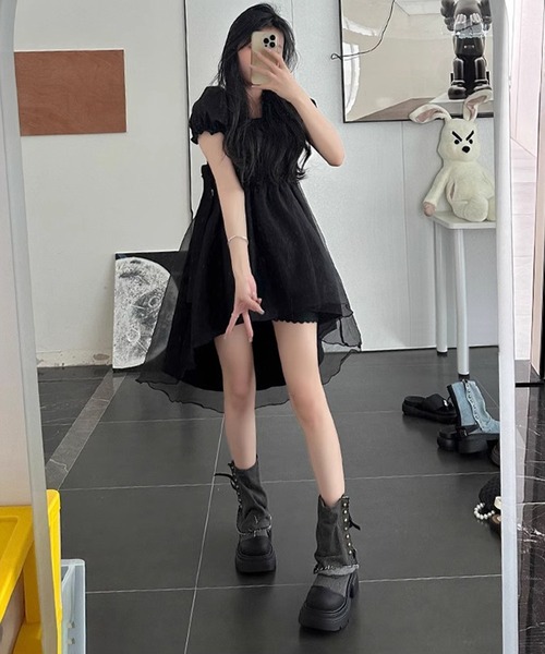 shoes365(シューズスリーシックスファイヴ)の「【shoes365】ブリティッシュスタイル厚底ブーツ(ブーツ・レディース・ブルー/ブラック/グリーン・22.5cm/23.0cm/23.5cm/24.0cm/24.5cm/25.0cm)」の17枚目の写真