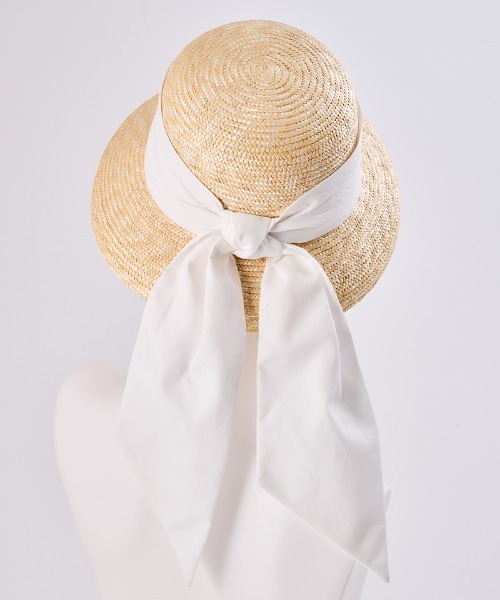 新品✨ 大人気ホワイト✨JENNEコットンビッグリボンカサブランカ セール】JENNE コットンビッグリボンカサブランカ（ハット