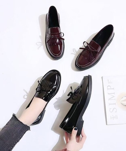 CALIFORNIA OUTFITTERS（カリフォルニア アウトフィッターズ）の「3-11A25 リボン ローファー モカシンシューズ（ローファー・レディース・ワイン/ブラック・40/38/36）」の6枚目の写真