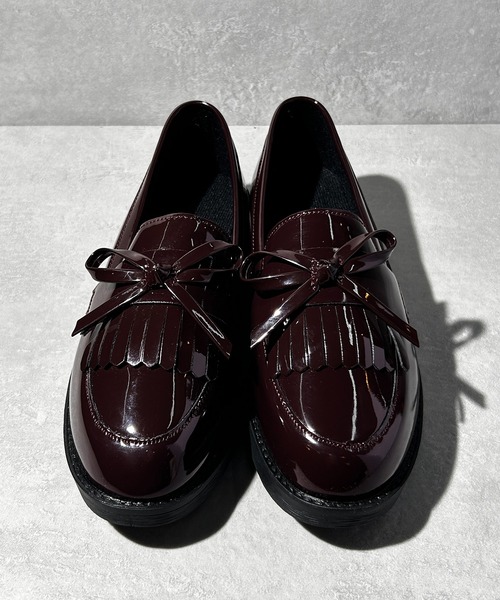 CALIFORNIA OUTFITTERS（カリフォルニア アウトフィッターズ）の「3-11A25 リボン ローファー モカシンシューズ（ローファー・レディース・ワイン/ブラック・40/38/36）」の20枚目の写真