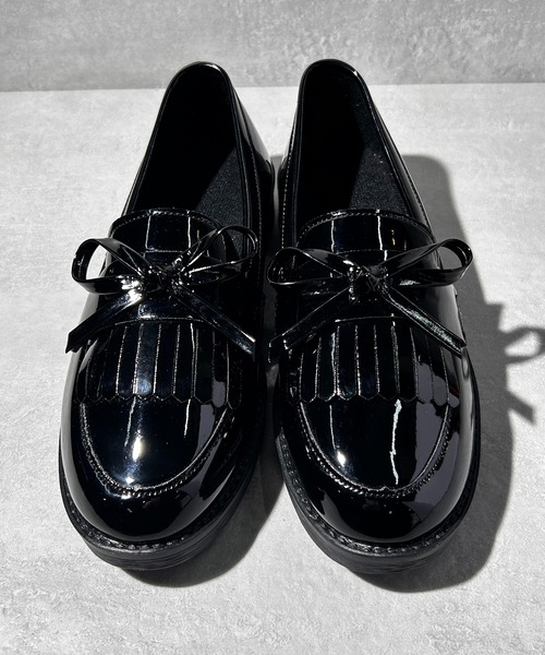 CALIFORNIA OUTFITTERS（カリフォルニア アウトフィッターズ）の「3-11A25 リボン ローファー モカシンシューズ（ローファー・レディース・ワイン/ブラック・40/38/36）」の12枚目の写真