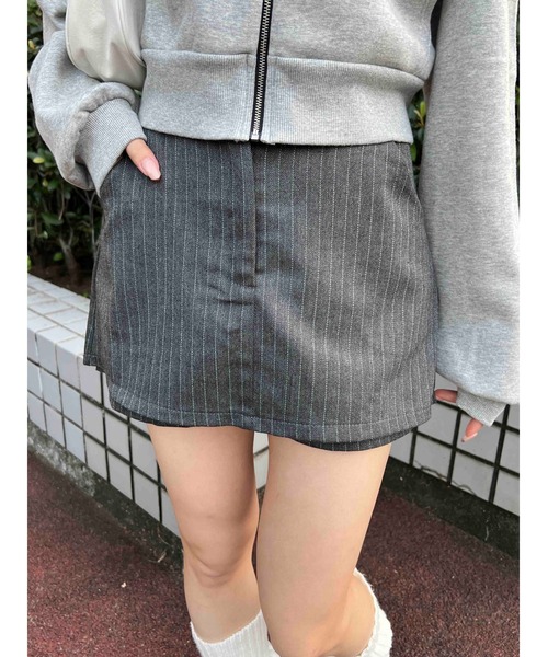 PHILLY（フィリー）の「【PHILLY】スカートレイヤードショートパンツ（その他パンツ・レディース・ブラック/グレー・FREE）」の2枚目の写真