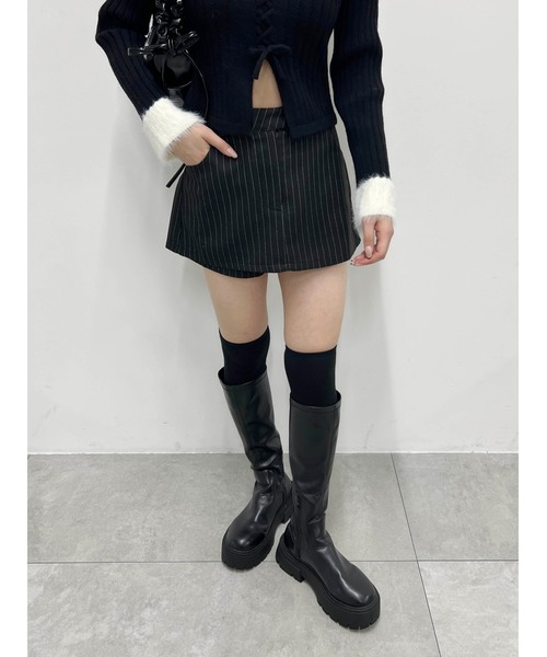 PHILLY（フィリー）の「【PHILLY】スカートレイヤードショートパンツ（その他パンツ・レディース・ブラック/グレー・FREE）」の6枚目の写真