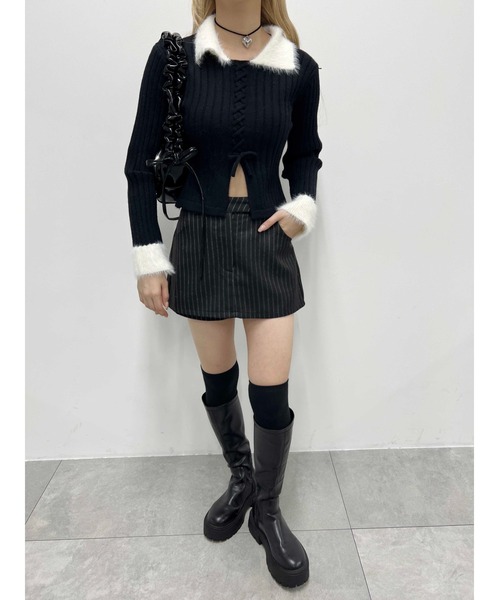 PHILLY（フィリー）の「【PHILLY】スカートレイヤードショートパンツ（その他パンツ・レディース・ブラック/グレー・FREE）」の7枚目の写真