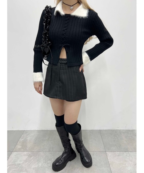 PHILLY（フィリー）の「【PHILLY】スカートレイヤードショートパンツ（その他パンツ・レディース・ブラック/グレー・FREE）」の8枚目の写真