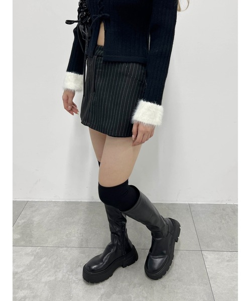 PHILLY（フィリー）の「【PHILLY】スカートレイヤードショートパンツ（その他パンツ・レディース・ブラック/グレー・FREE）」の9枚目の写真