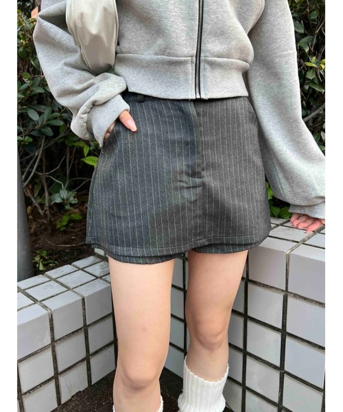 PHILLY（フィリー）の「【PHILLY】スカートレイヤードショートパンツ（その他パンツ・レディース・ブラック/グレー・FREE）」の13枚目の写真